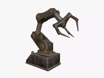 Robotic Hand A09 Destroyed - Machinery Industrial Design Low-poly 3D model