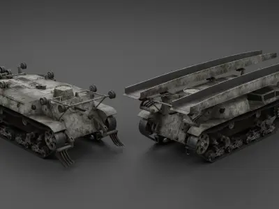 Soko Sagyo Ki Armoured Engineering Vehicle Low-poly 3D model