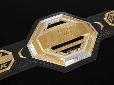 UFC Legacy Championship Belt on Floor 3D model