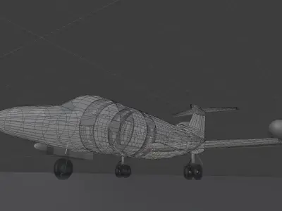 Lear 23 Private Jet 3D model