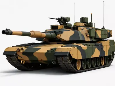M1A2 Abrams SEP v3 Tank Low Poly Modern Battle Tank Low-poly 3D model