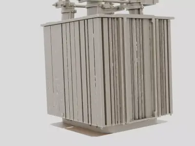 Rural Power Substation Transformer for 3D print 3D model