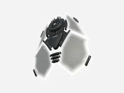 SciFi Shield A09 Black Camo - Sci Fi Weapon Design Low-poly 3D model