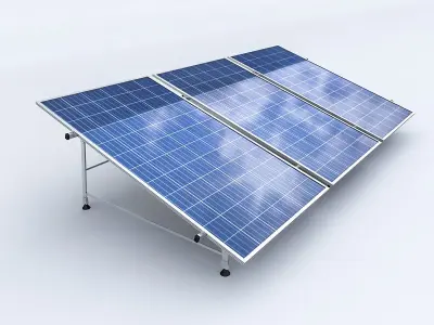 3D Solar Panel Model Low-poly 3D model