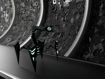 Spider Bot-Rigged 3D model 3D model