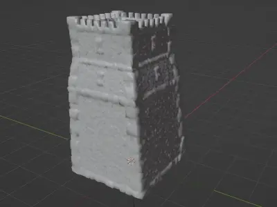 Castle Tower - Low-poly Game-ready Model Low-poly 3D model