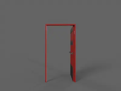 PBR Industrial Door B1 Low-poly 3D model