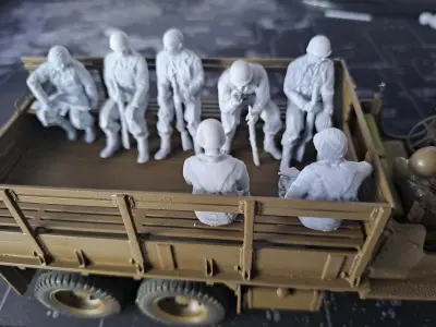 WW2 AMERICAN SOLDIER DRIVER FOR STUDEBAKER GMC CCKV TRUCK 3D print model