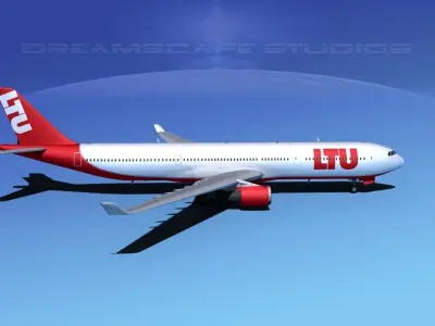 Airbus A330-300 LTU 2 3D model