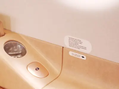 VIP Jet Aircraft Interior 3D model
