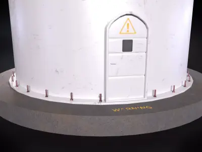 Wind Turbine Low-poly 3D model get