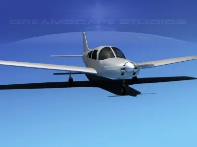 Piper Warrior II Bare Metal 3D model