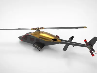 Bell 222 3D model