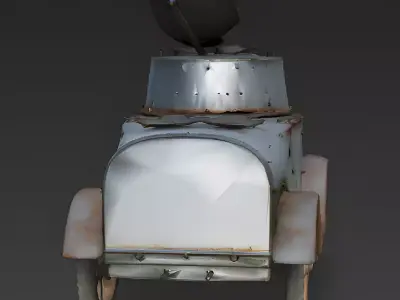 WWI Lanchester Armored Car Ruin 3D Model 3D Model Low-poly 3D model