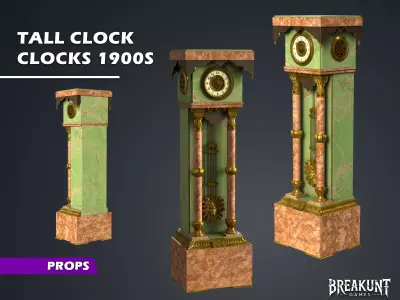 Tall Clock - Clocks 1900s 3D model