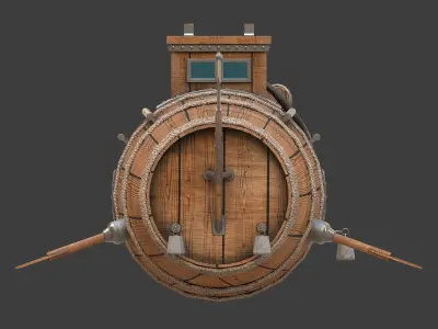 The first Russian submarine 3D model