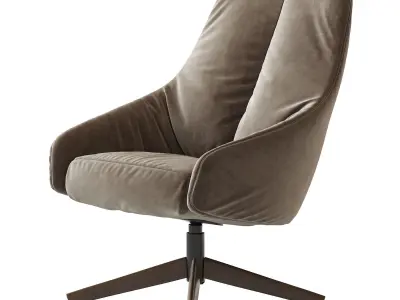 PUK-M-Montis swivel chair velvet 3D model