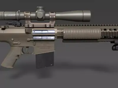 M110 Sniper Rifle  Low-poly 3D model