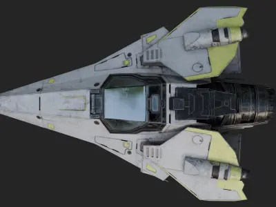 Spaceship WipeOut Inspired 3D model