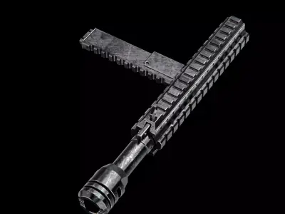 Module tactic stock muzzle industrial style 3D model