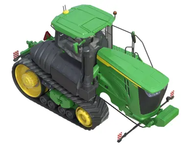 John Tractor 9RT Track Tractor Low-poly 3D model