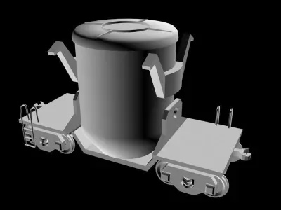 Old wagon Low-poly 3D model purchase