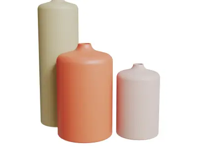 Colored Vases Free 3D model