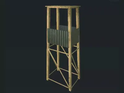 Wooden Watch Tower 3D model