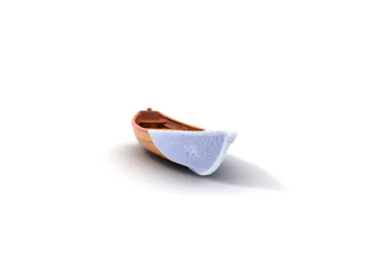Wooden Row Boat Model Pack  Classic Craftsmanship Low-poly 3D model