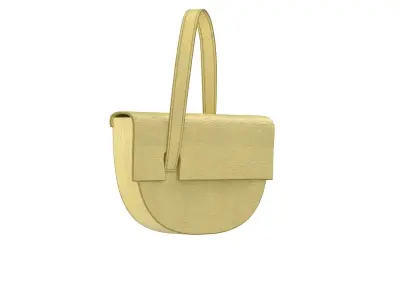 Yellow Leather Shoulder Bag 3D model