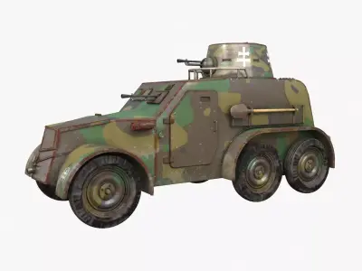 OA vz 30 Armoured Car Slowak Vray 3D model