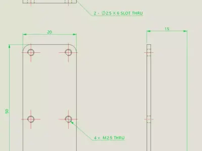 Universal Photo Sensor Bracket - L Slot Type M2-5 3D model 3D model