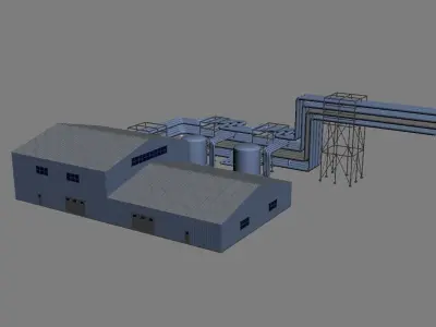 industrial building 3D model by emez