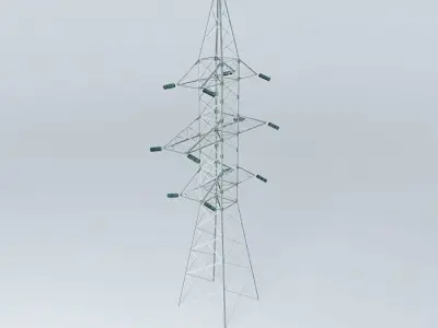 Transmission line tower 22 Strautu  Dzelzavas street Riga Latvia Free 3D model