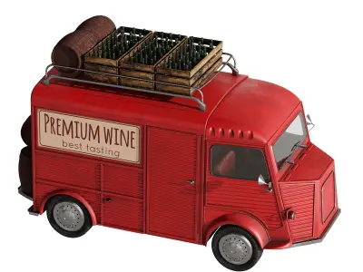 Wine Truck 3D model