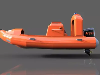 Lifeboat dinghy 3D print model