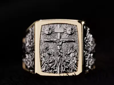 Masonic Ring 3D print model