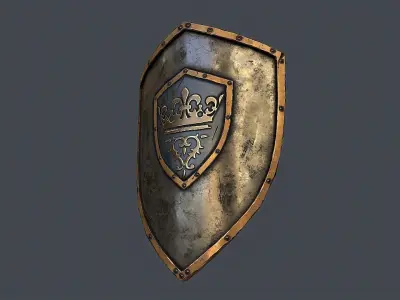 King Shield PBR Low-poly 3D model