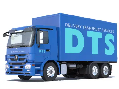 Mercedes Actros Box Truck 3D model