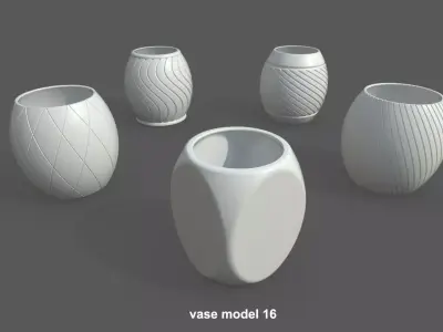Vase Pack04 - 5 models Free 3D print model