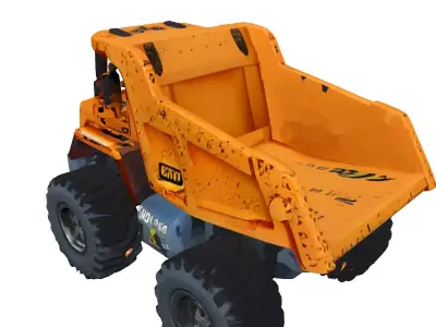 Rugged Construction Dump Truck Low-poly 3D model