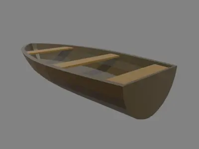 Low Poly Boat 05 Low-poly 3D model