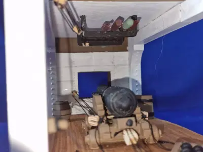 Canon Modell Deck 12 Pounder 1750 3D print model