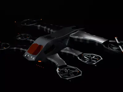 hard surface drone low poly Low-poly 3D model