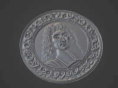 Spinoza Medallion 3D print model