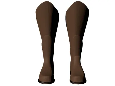 Boots pair of Low-poly 3D model