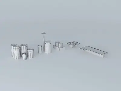 Lubrizol Tanks North Free 3D model