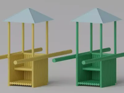 Bamboo Palanquin 3D model