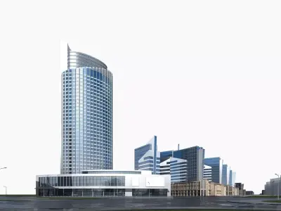 Hotel Building 3D model 42