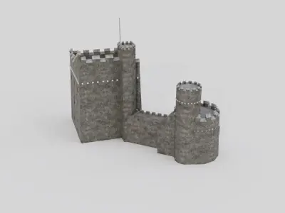 Kingswear Tudor Castle Costal Military Low-poly 3D model